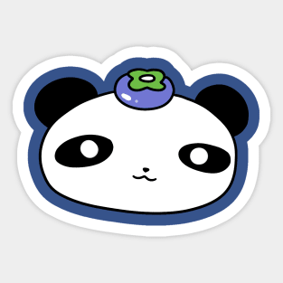 Blueberry Panda Face Sticker